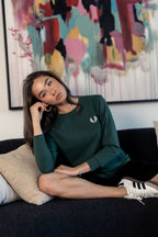 FOREST GREEN TEE WITH LOGO