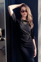 KNOT DETAIL MAXI DRESS