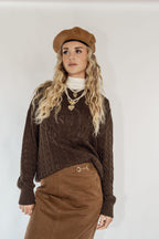 KNIT CABLE - HERITAGE BROWN CREST