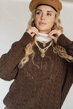 KNIT CABLE - HERITAGE BROWN CREST