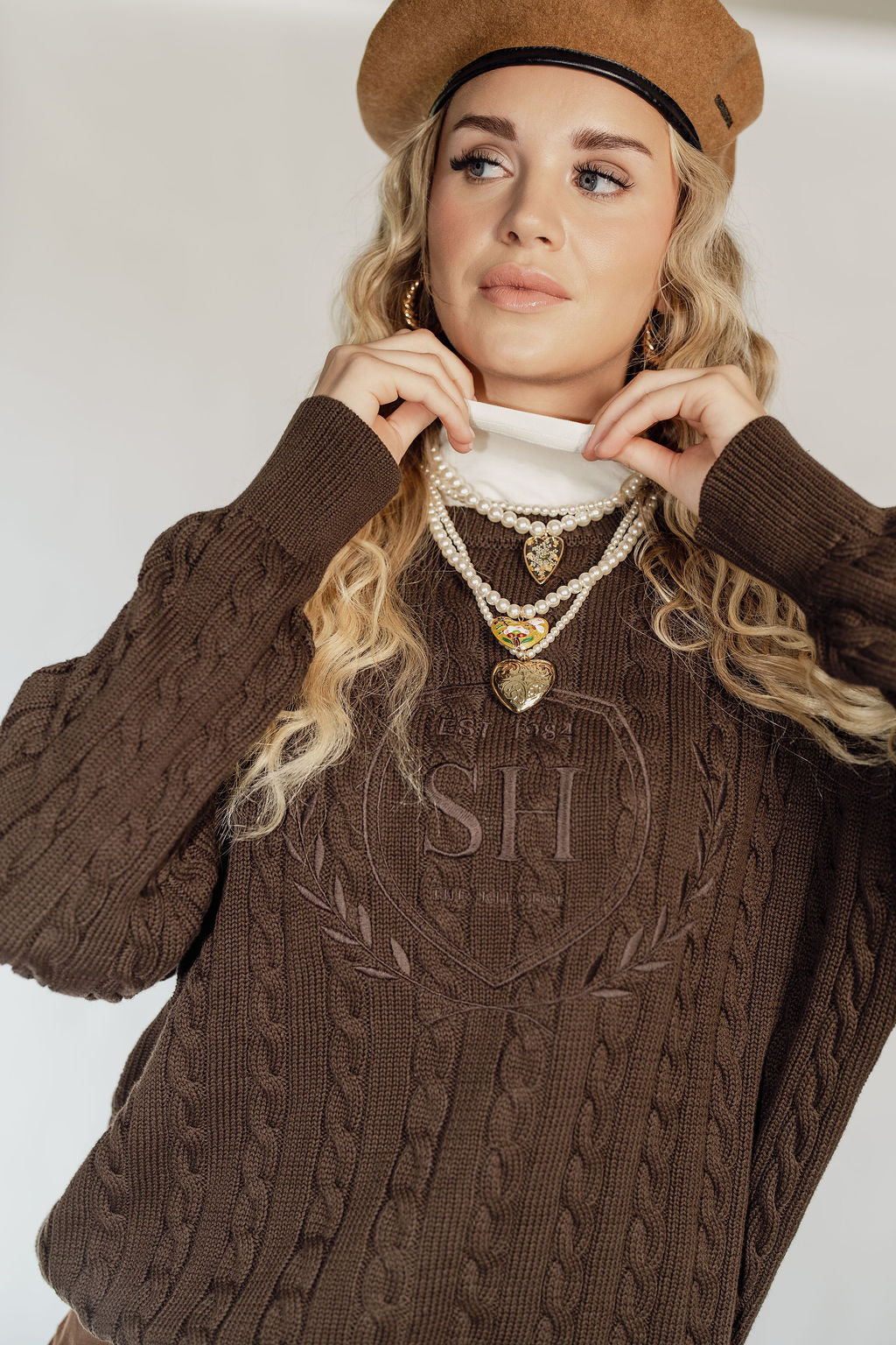 KNIT CABLE - HERITAGE BROWN CREST
