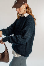 KNIT CABLE - THE CLASSIC NAVY