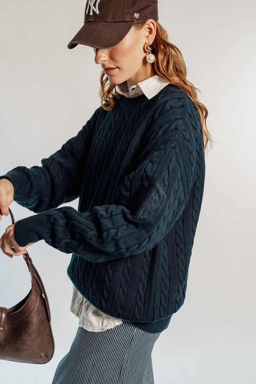KNIT CABLE - THE CLASSIC NAVY