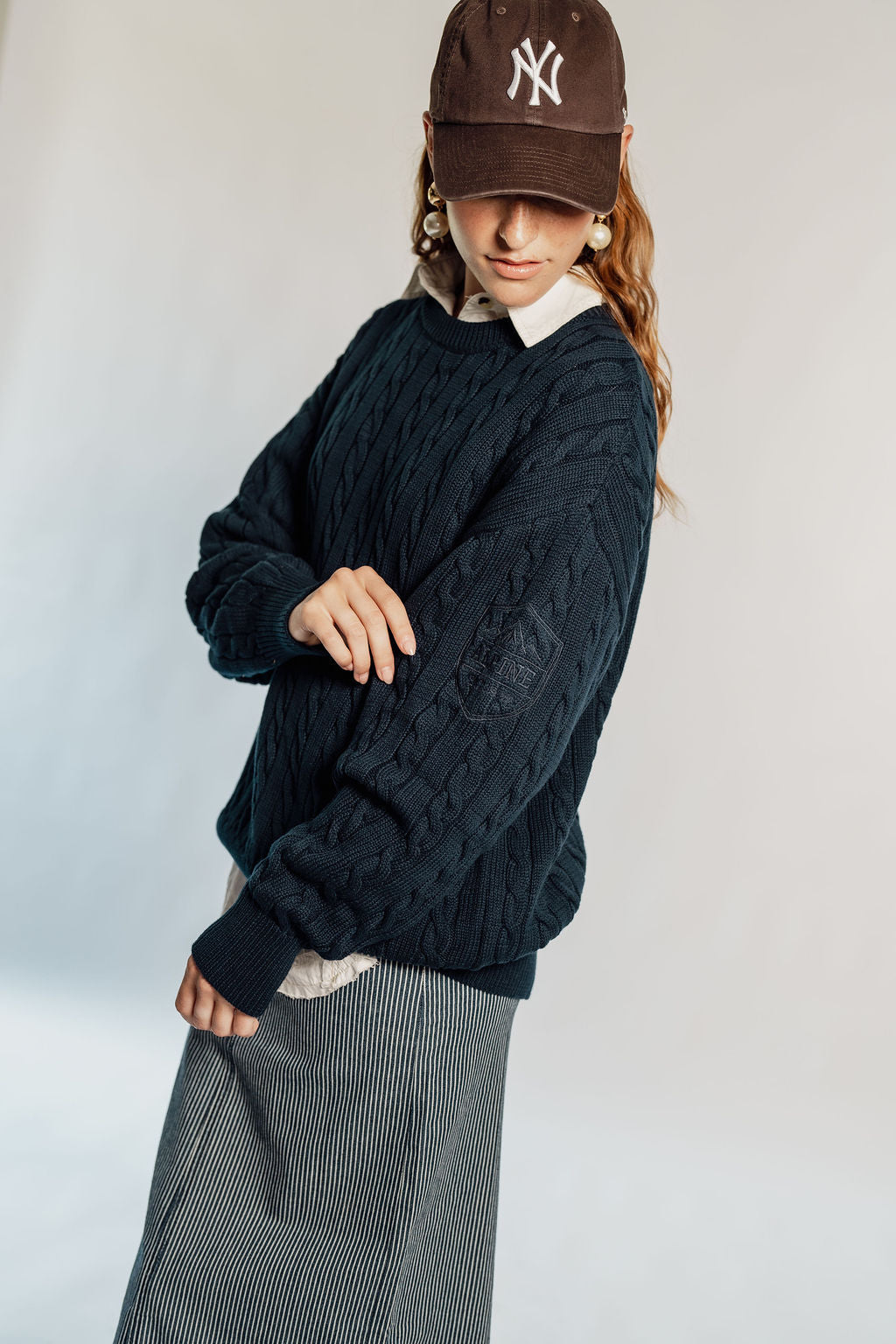 KNIT CABLE - THE CLASSIC NAVY