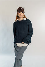KNIT CABLE - THE CLASSIC NAVY