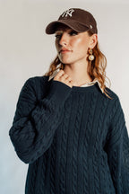 KNIT CABLE - THE CLASSIC NAVY