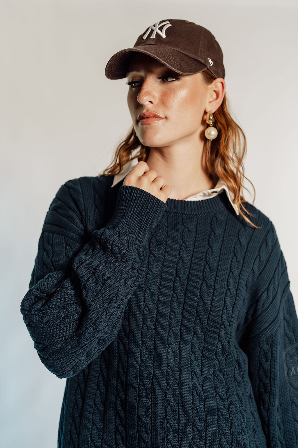 KNIT CABLE - THE CLASSIC NAVY