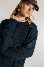 KNIT CABLE - THE CLASSIC NAVY