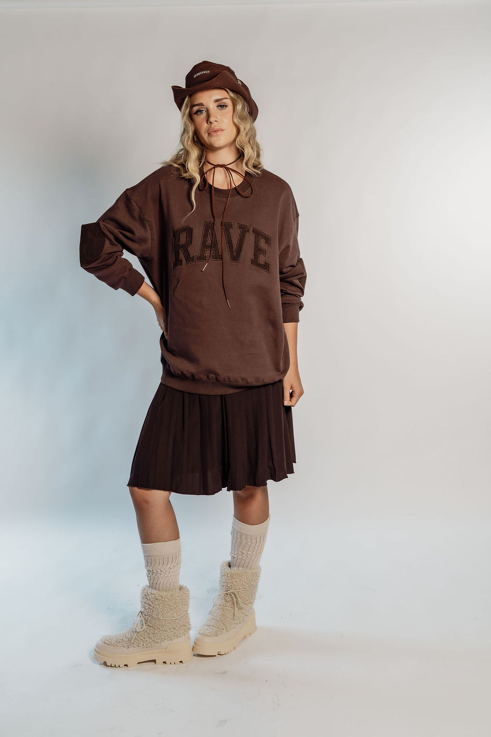 OVERSIZED RAVE - CHOCOLATE CORDUROY PATCH