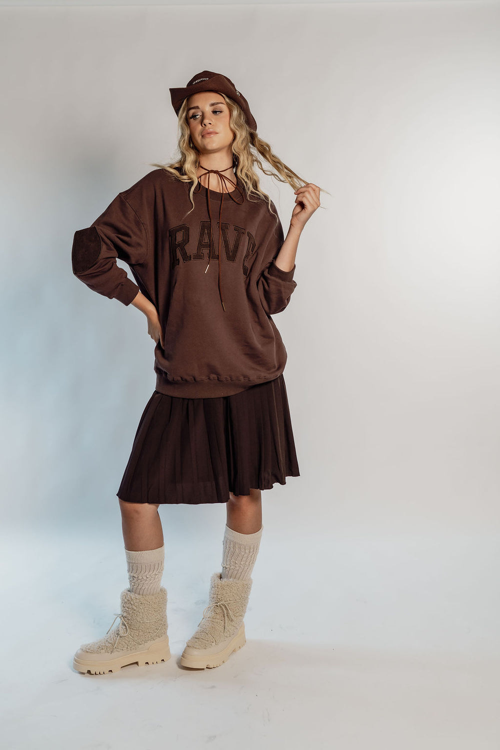 OVERSIZED RAVE - CHOCOLATE CORDUROY PATCH