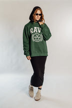 OVERSIZED RAVE - FOREST GREEN CIRCLE LOGO
