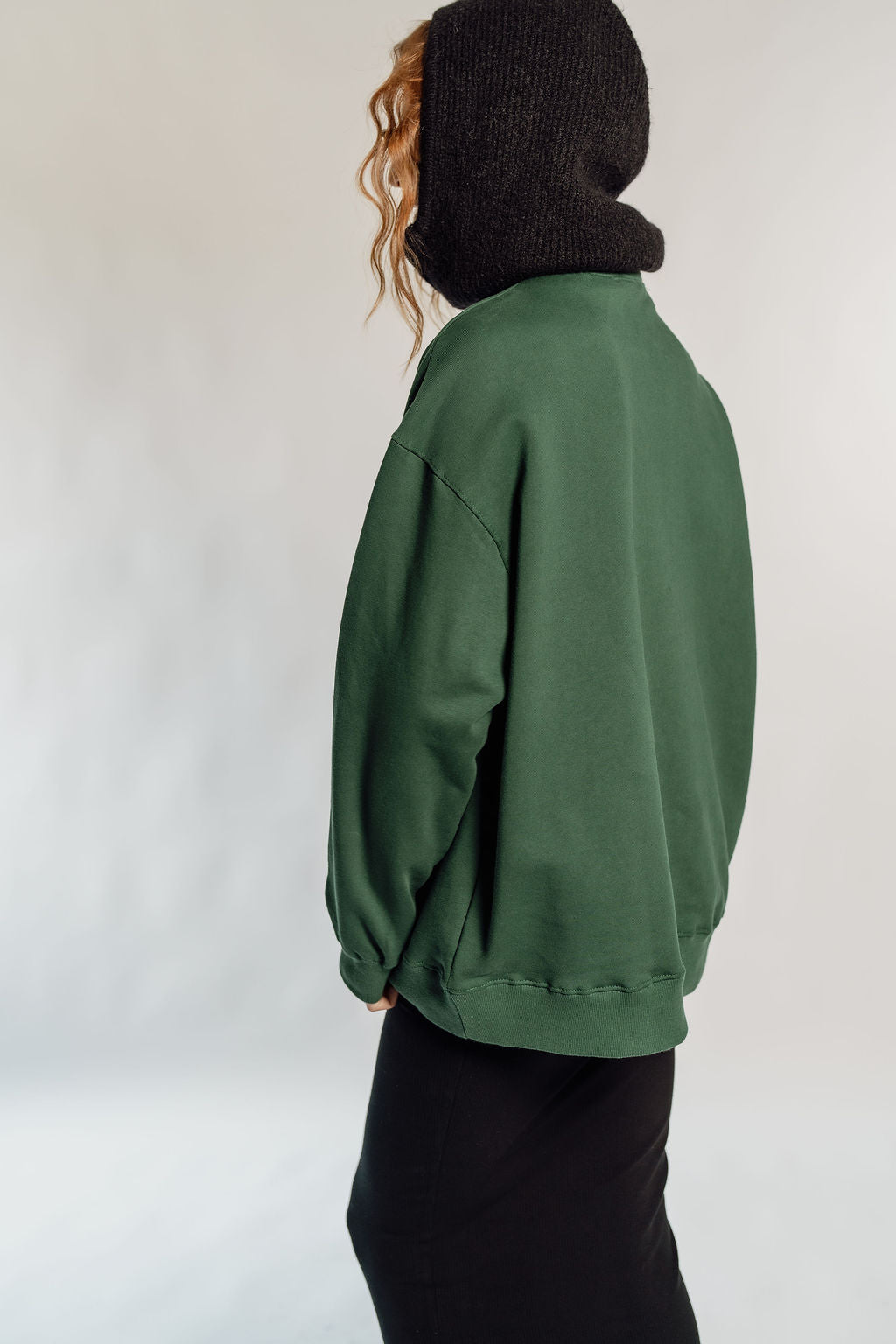 OVERSIZED RAVE - FOREST GREEN CIRCLE LOGO