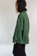 OVERSIZED RAVE - FOREST GREEN CIRCLE LOGO