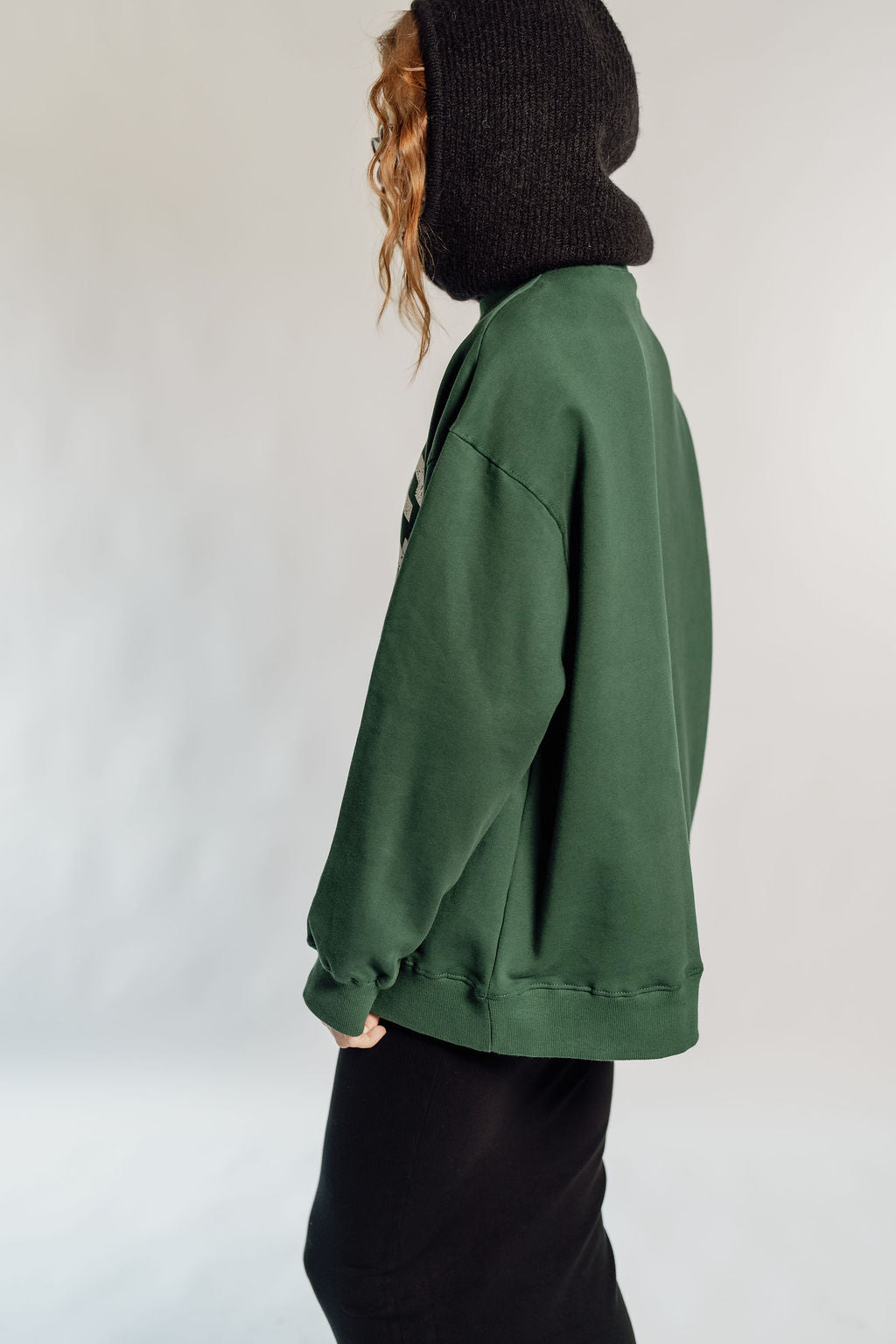OVERSIZED RAVE - FOREST GREEN CIRCLE LOGO