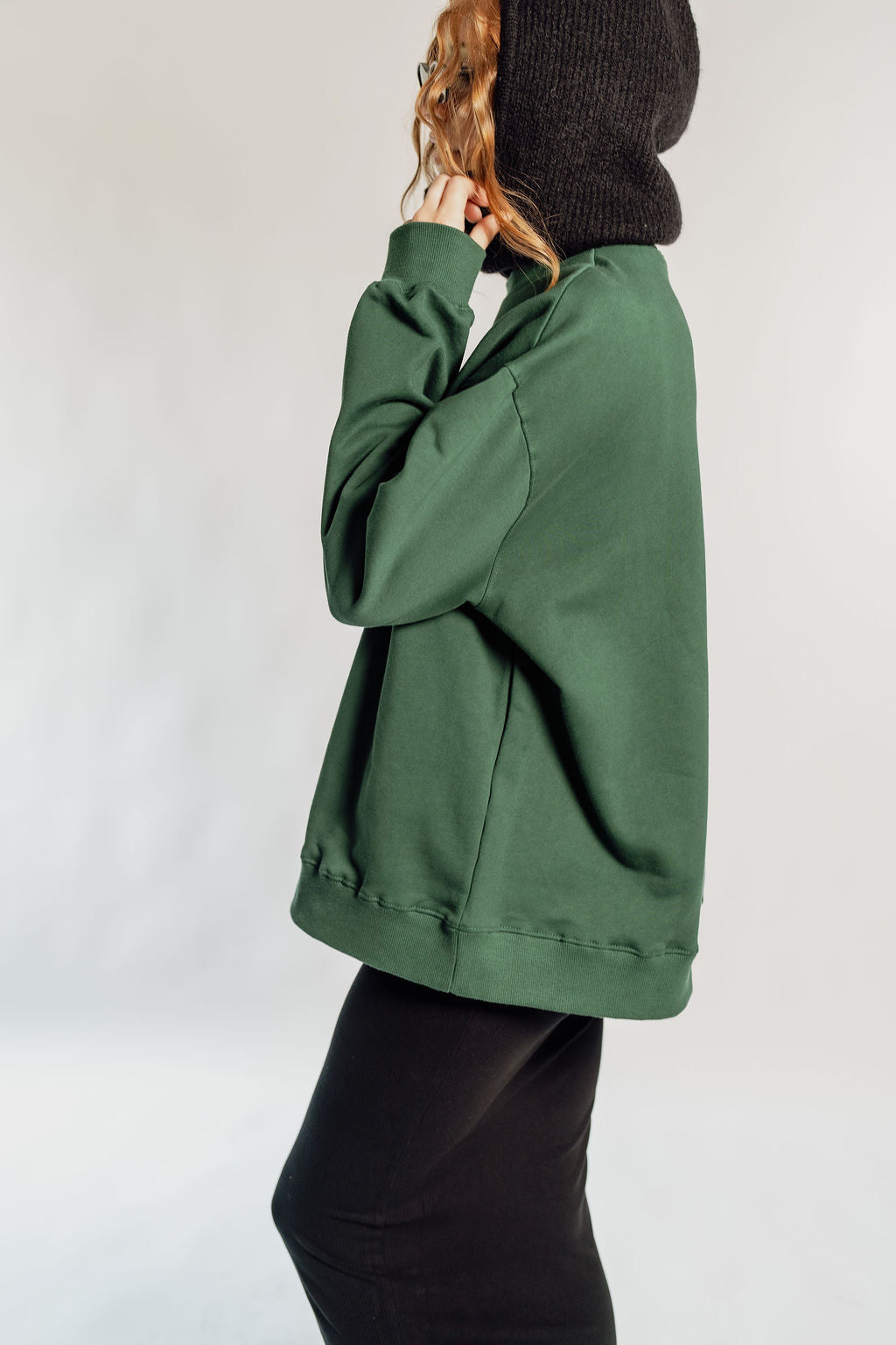OVERSIZED RAVE - FOREST GREEN CIRCLE LOGO