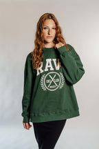 OVERSIZED RAVE - FOREST GREEN CIRCLE LOGO