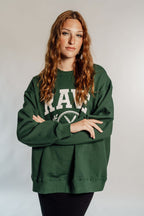 OVERSIZED RAVE - FOREST GREEN CIRCLE LOGO