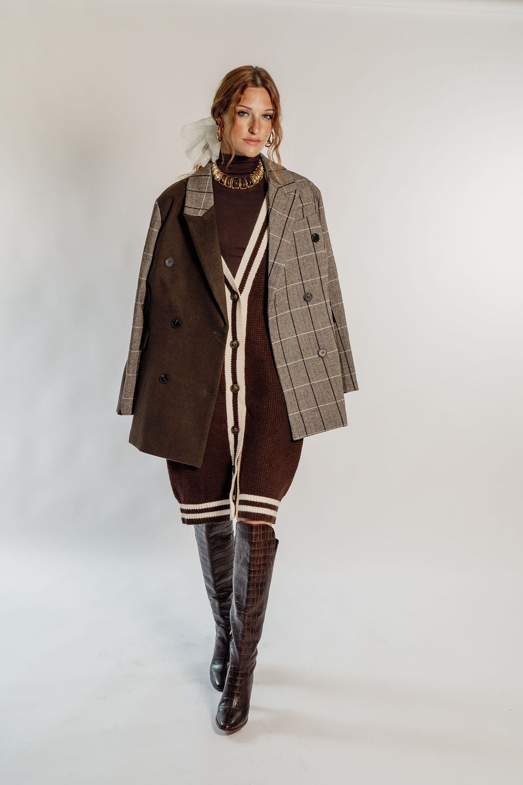PLAID BLAZER