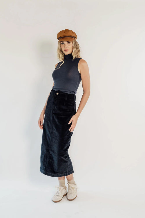 SLEEVELESS TURTLENECK - Blue
