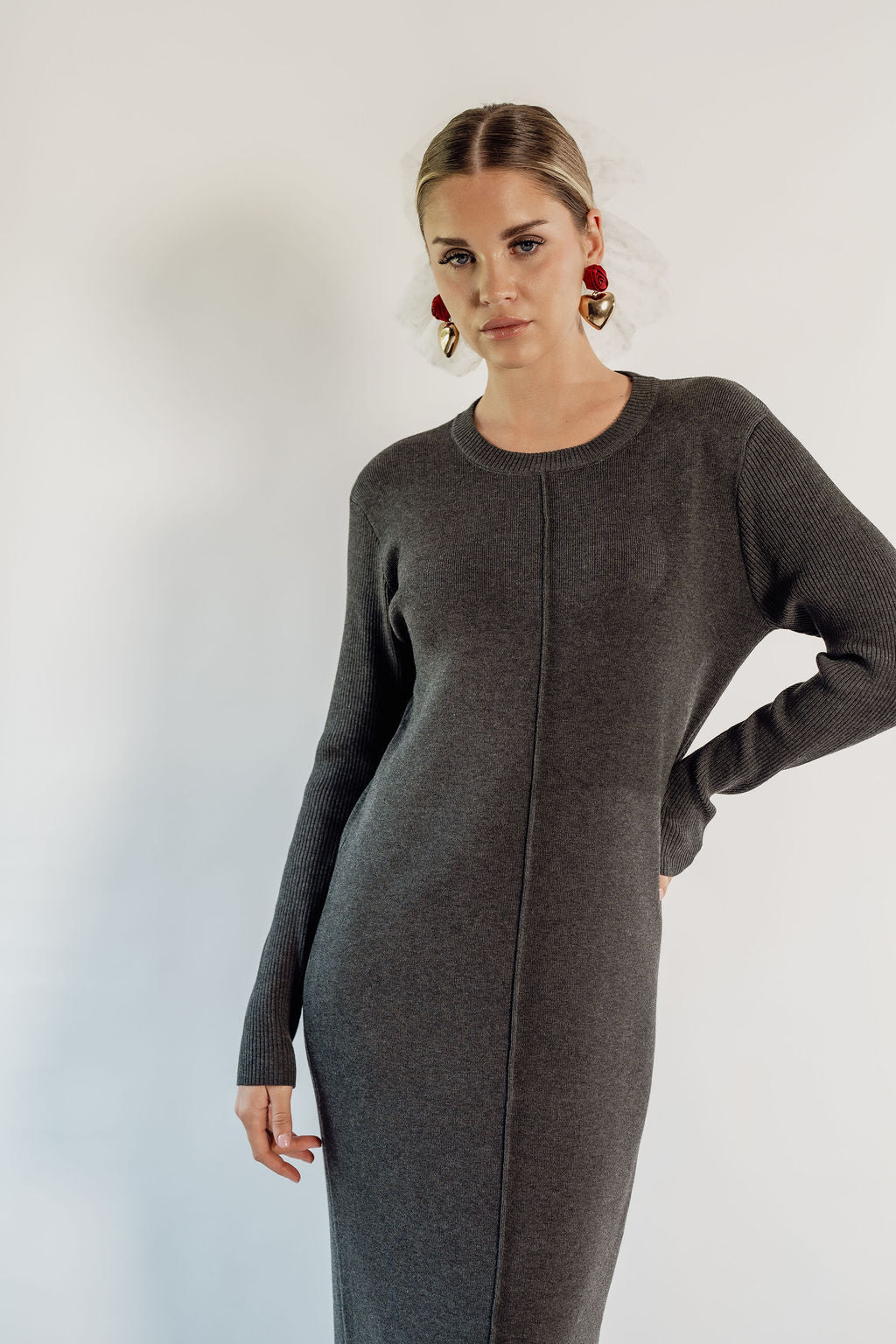 KNITTED MAXI DRESS
