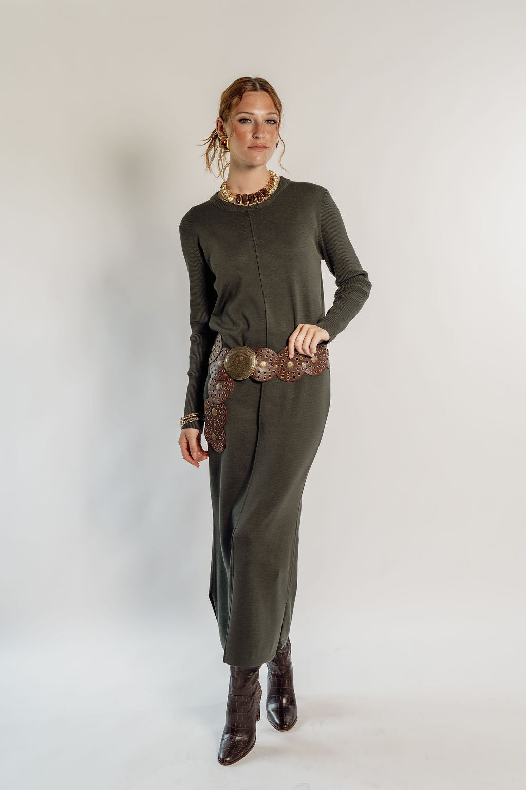 KNITTED MAXI DRESS