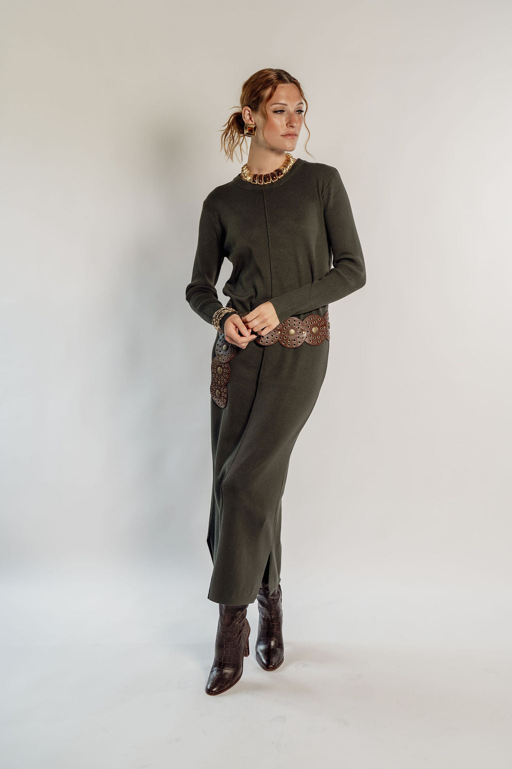 KNITTED MAXI DRESS