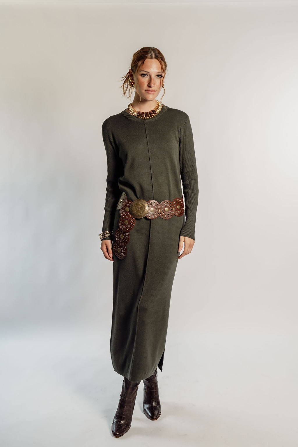 KNITTED MAXI DRESS