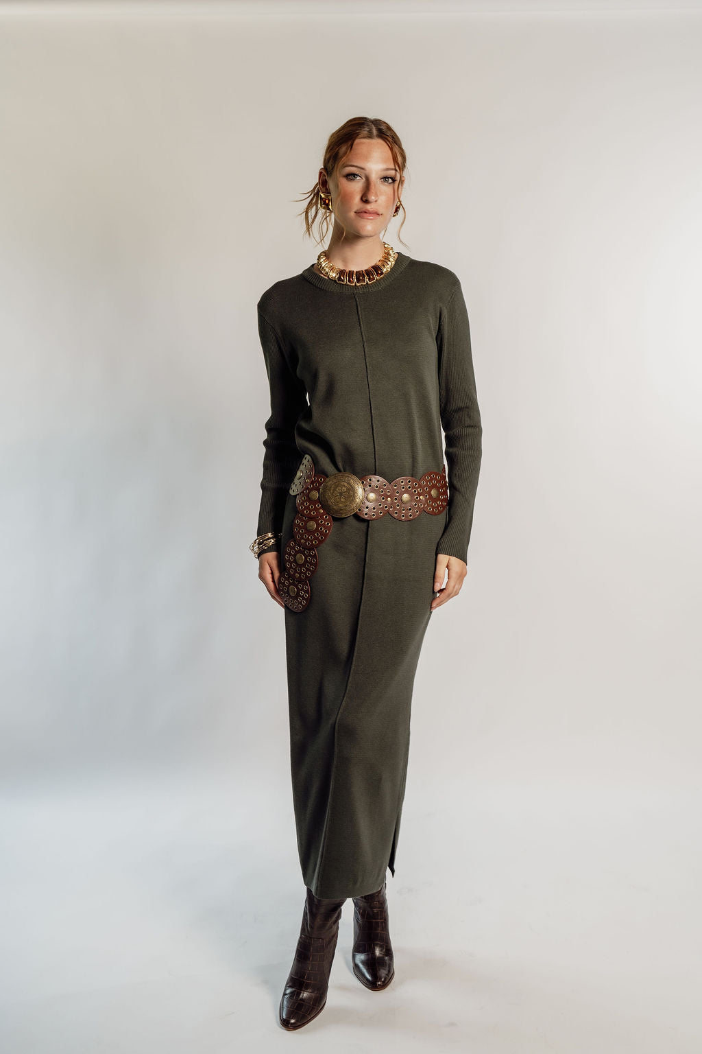 KNITTED MAXI DRESS