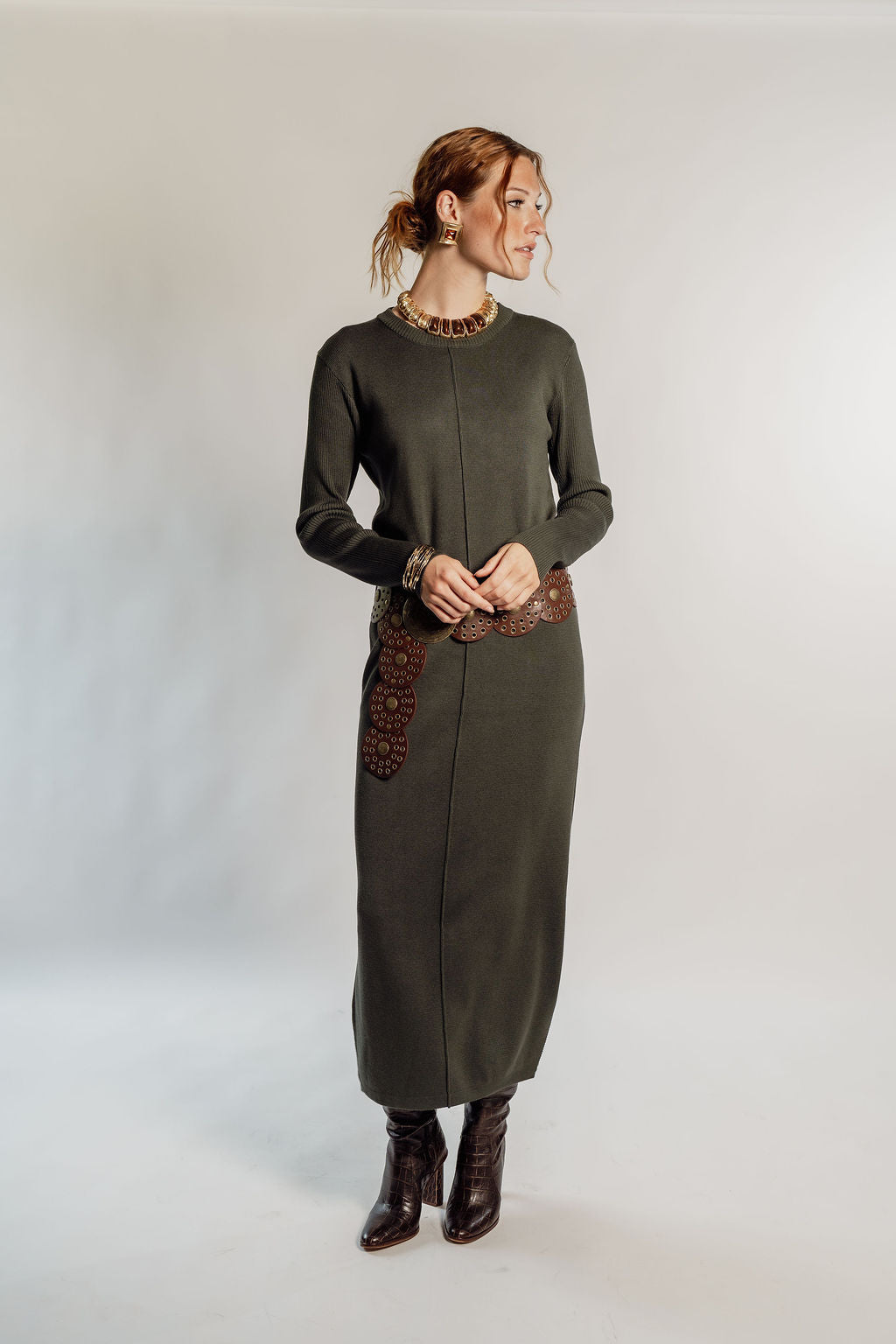 KNITTED MAXI DRESS