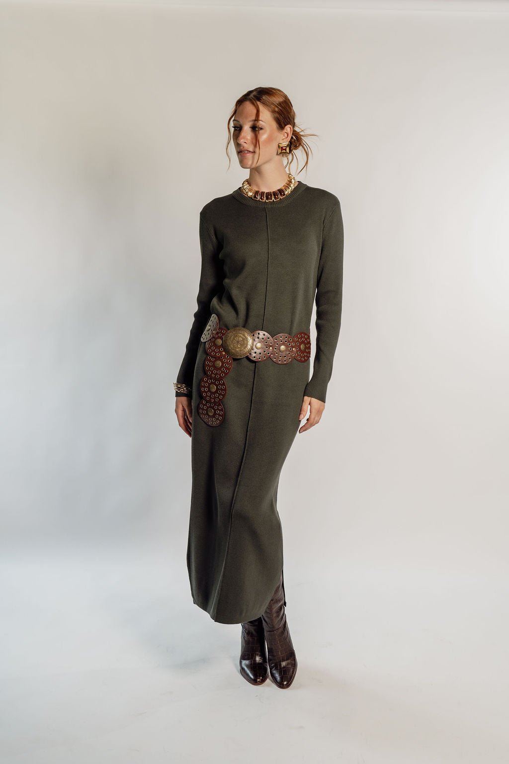 KNITTED MAXI DRESS
