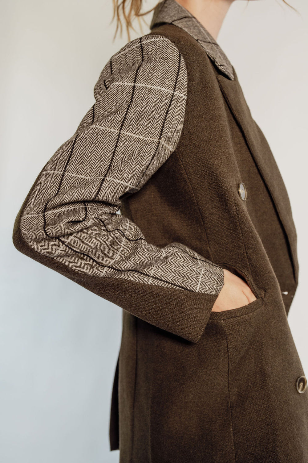 PLAID BLAZER