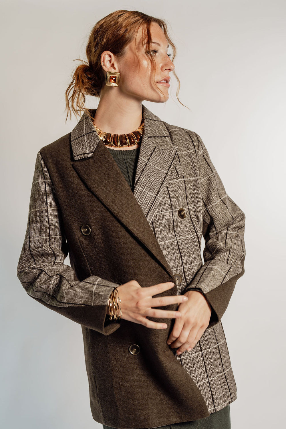 PLAID BLAZER