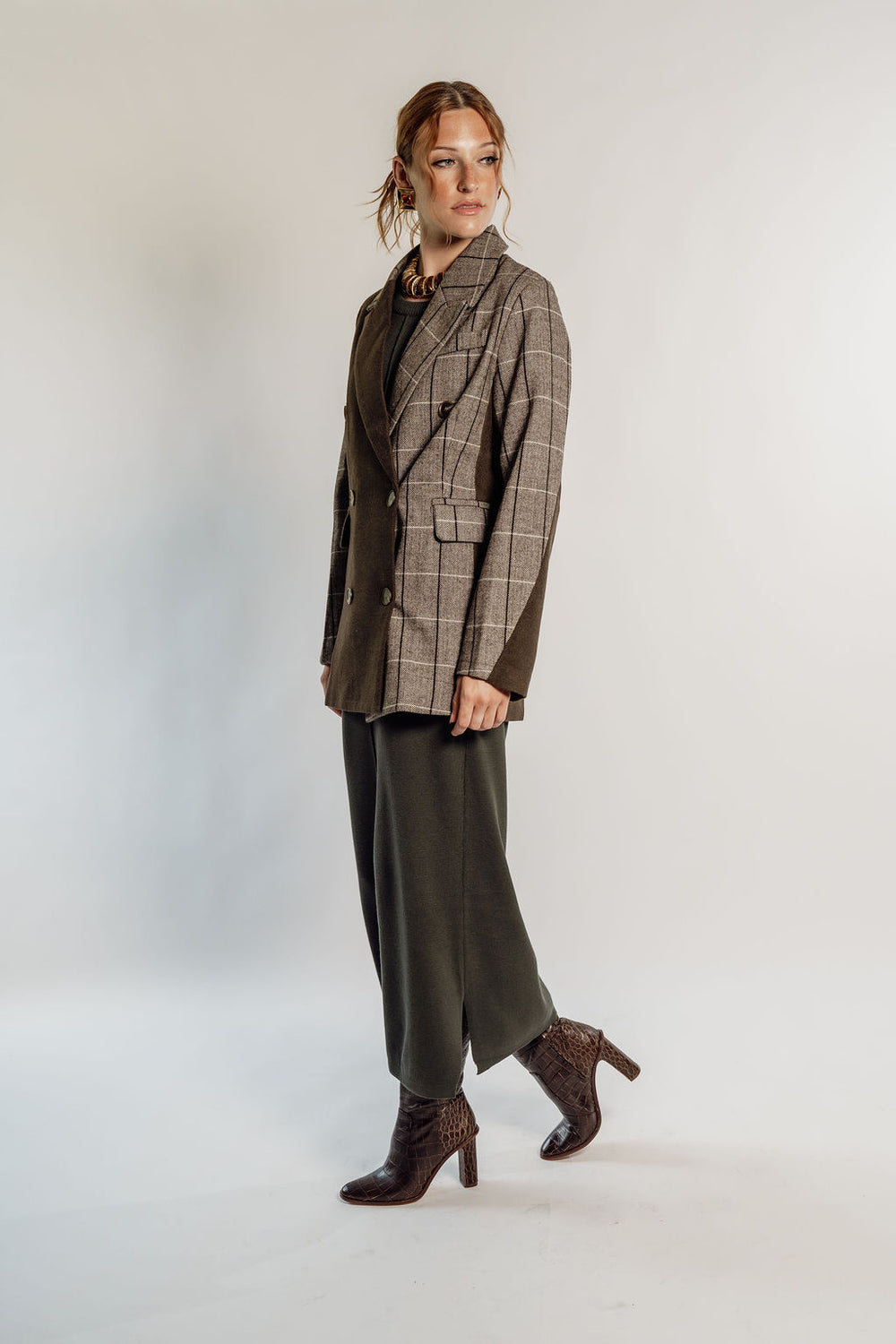 PLAID BLAZER