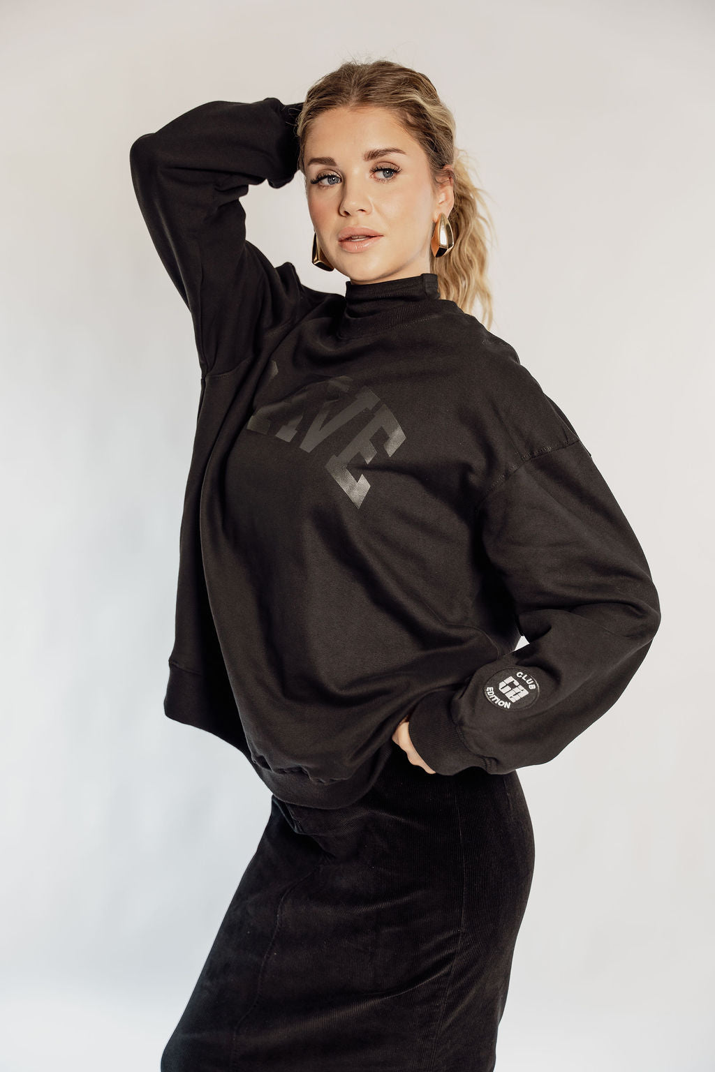 OVERSIZED RAVE - BLACK + PATCH
