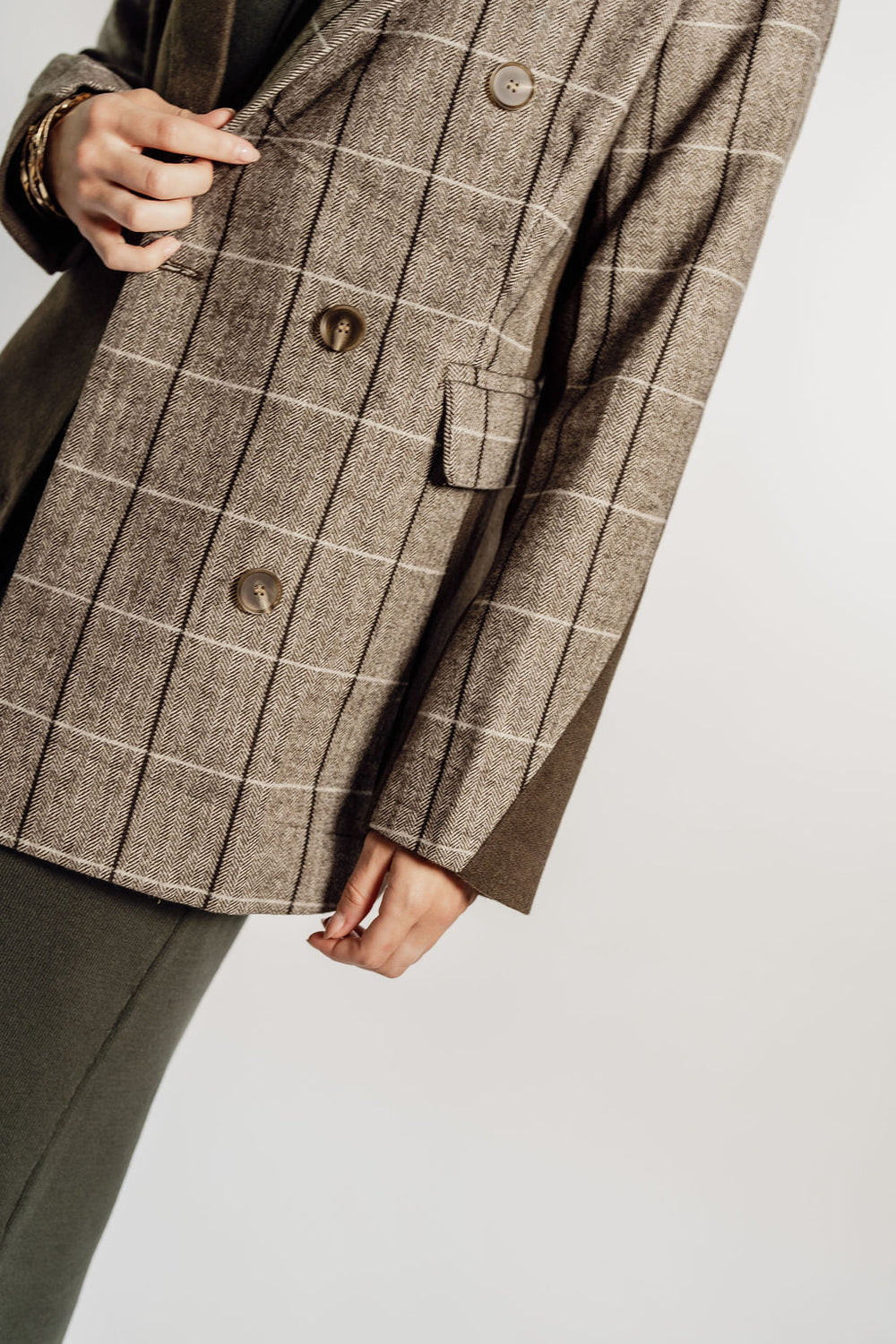 PLAID BLAZER