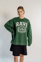 OVERSIZED RAVE - FOREST GREEN CIRCLE LOGO