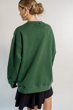 OVERSIZED RAVE - FOREST GREEN CIRCLE LOGO