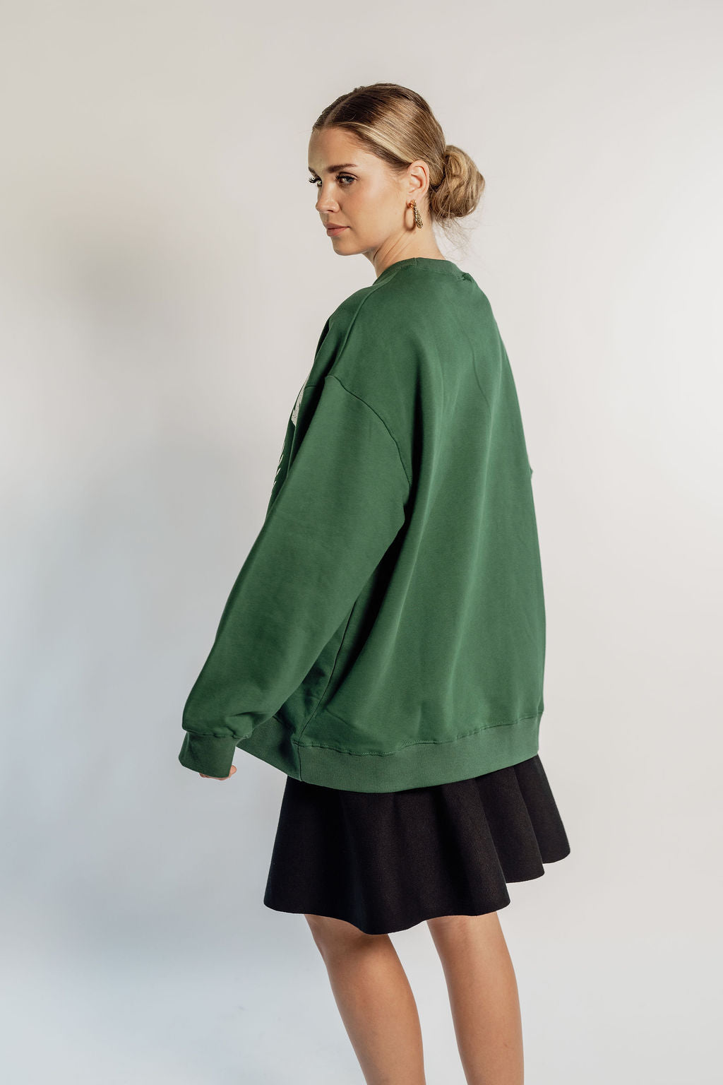 OVERSIZED RAVE - FOREST GREEN CIRCLE LOGO