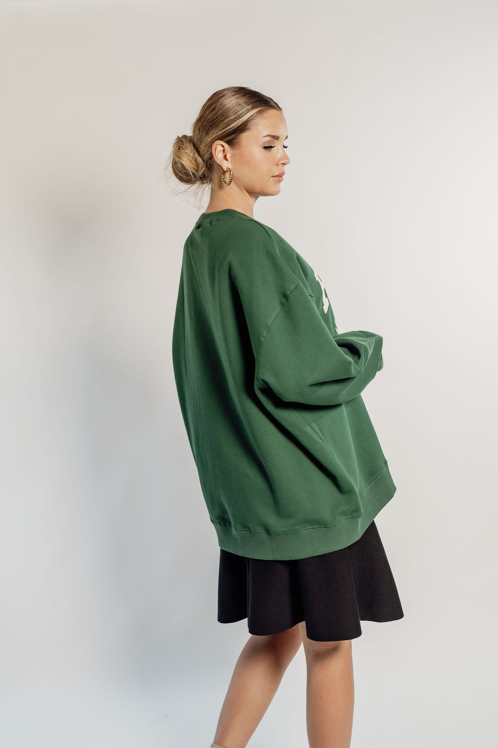 OVERSIZED RAVE - FOREST GREEN CIRCLE LOGO