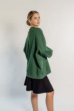 OVERSIZED RAVE - FOREST GREEN CIRCLE LOGO
