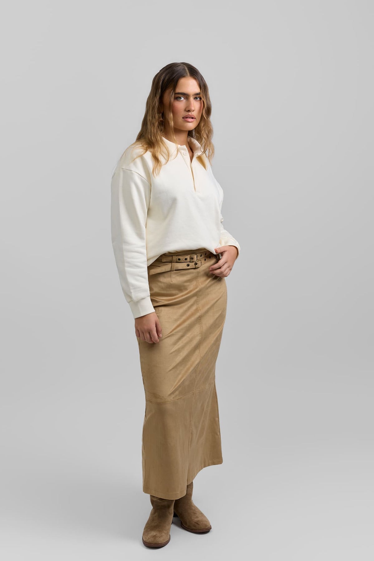 Double belt skirt