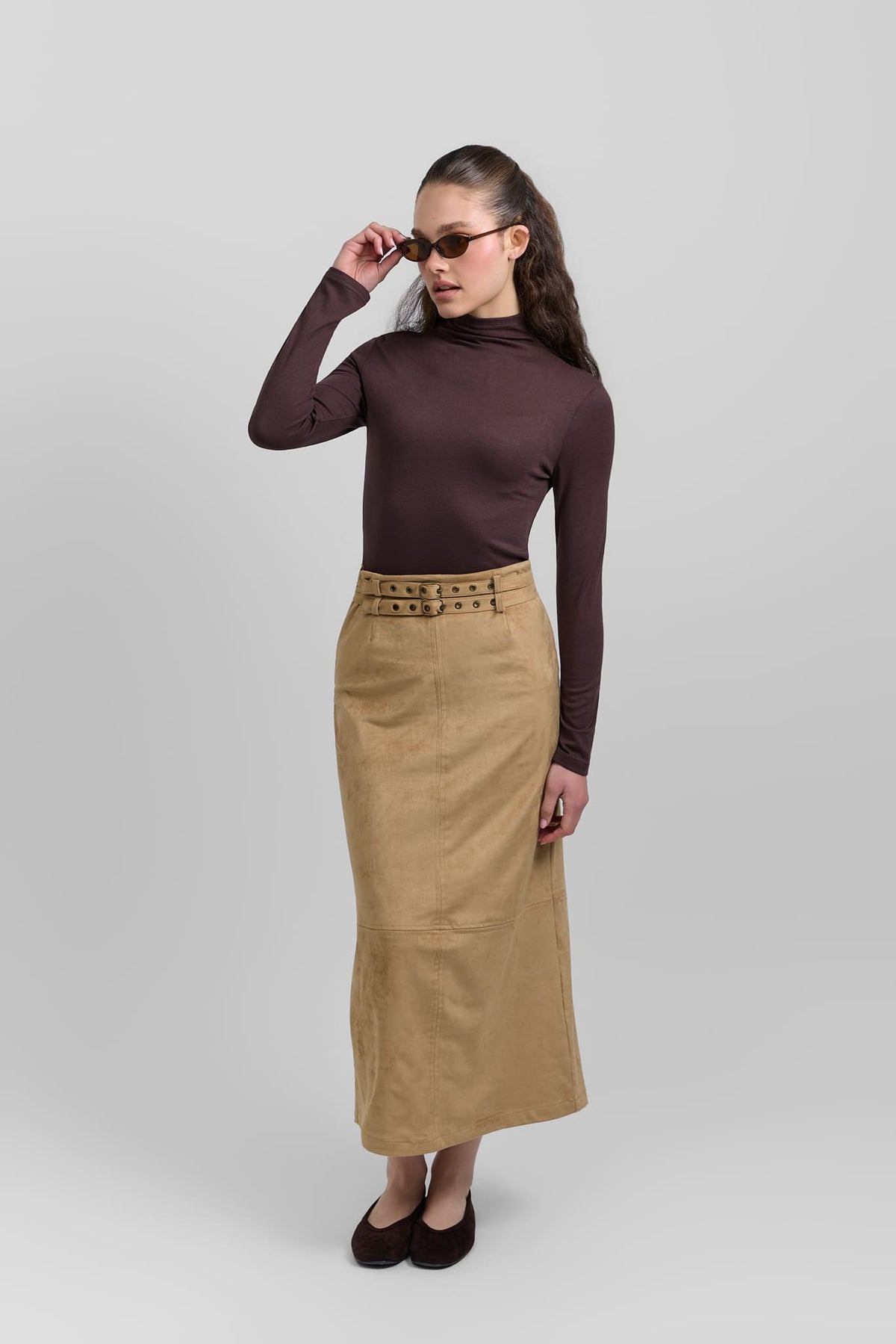 Double belt skirt