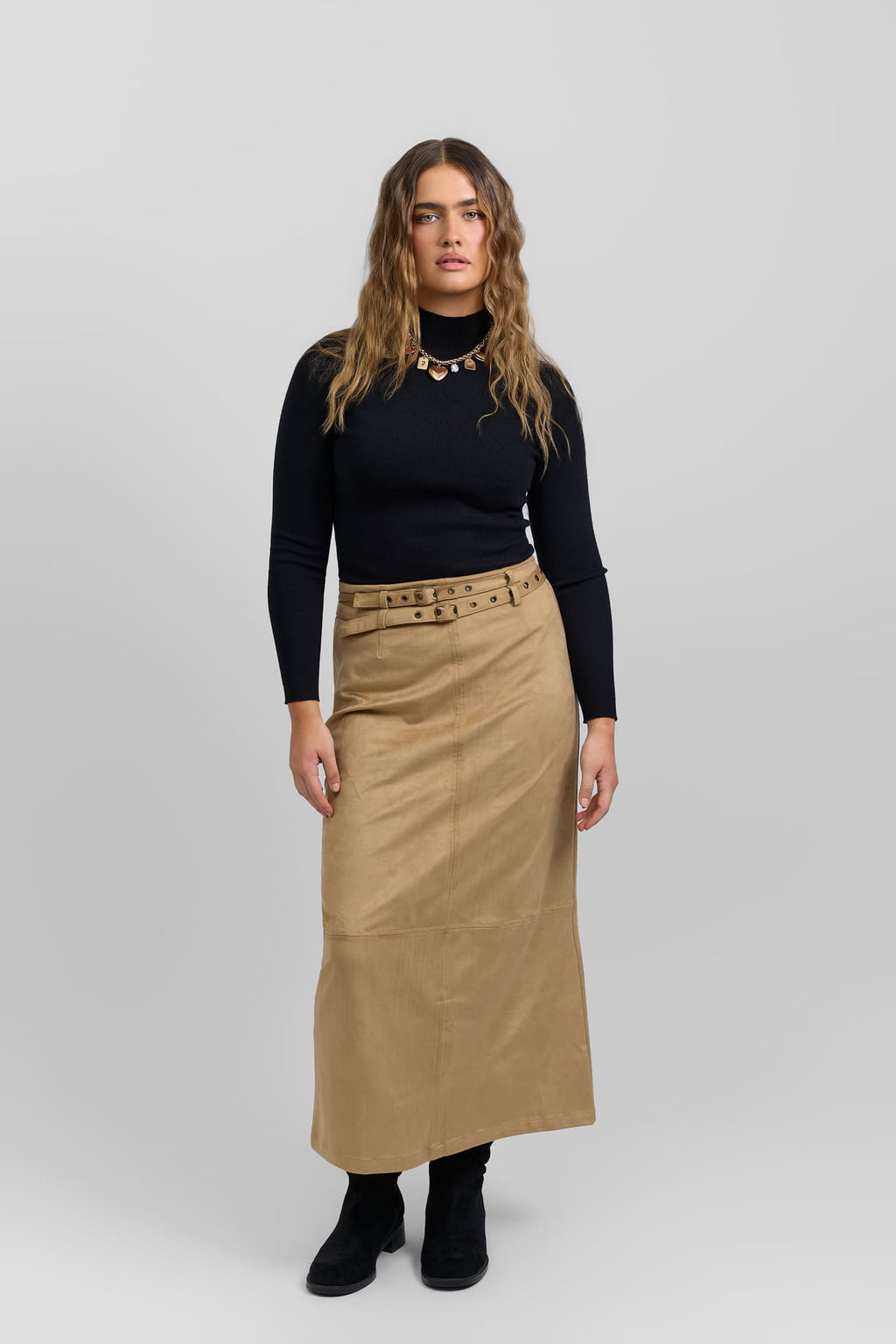Double belt skirt