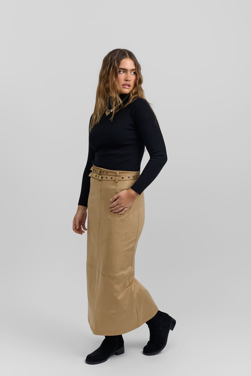 Double belt skirt