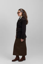 Brown corduroy blazer