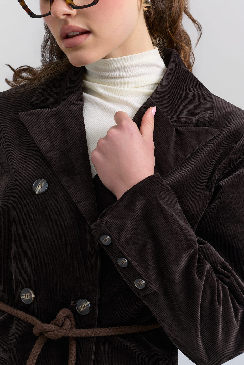 Brown corduroy blazer