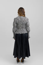 Leather pleated skirt