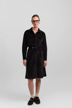 Belted corduroy dress