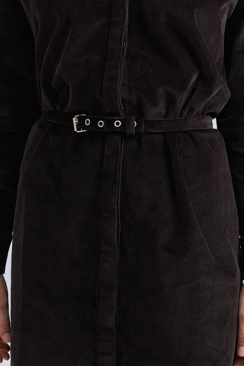 Belted corduroy dress