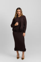 Fringe dress + cardigan